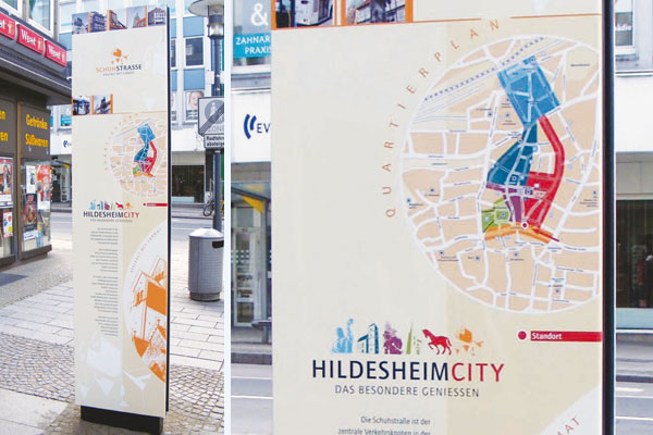 Besucherleitsystem für Fußgänger