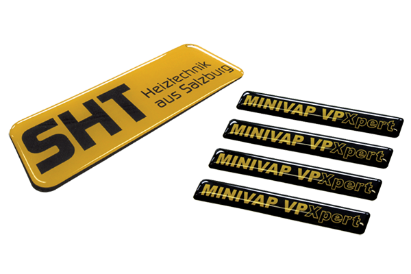 Aufkleber Druckveredelung