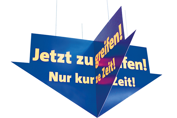 Deckenhänger für den POS